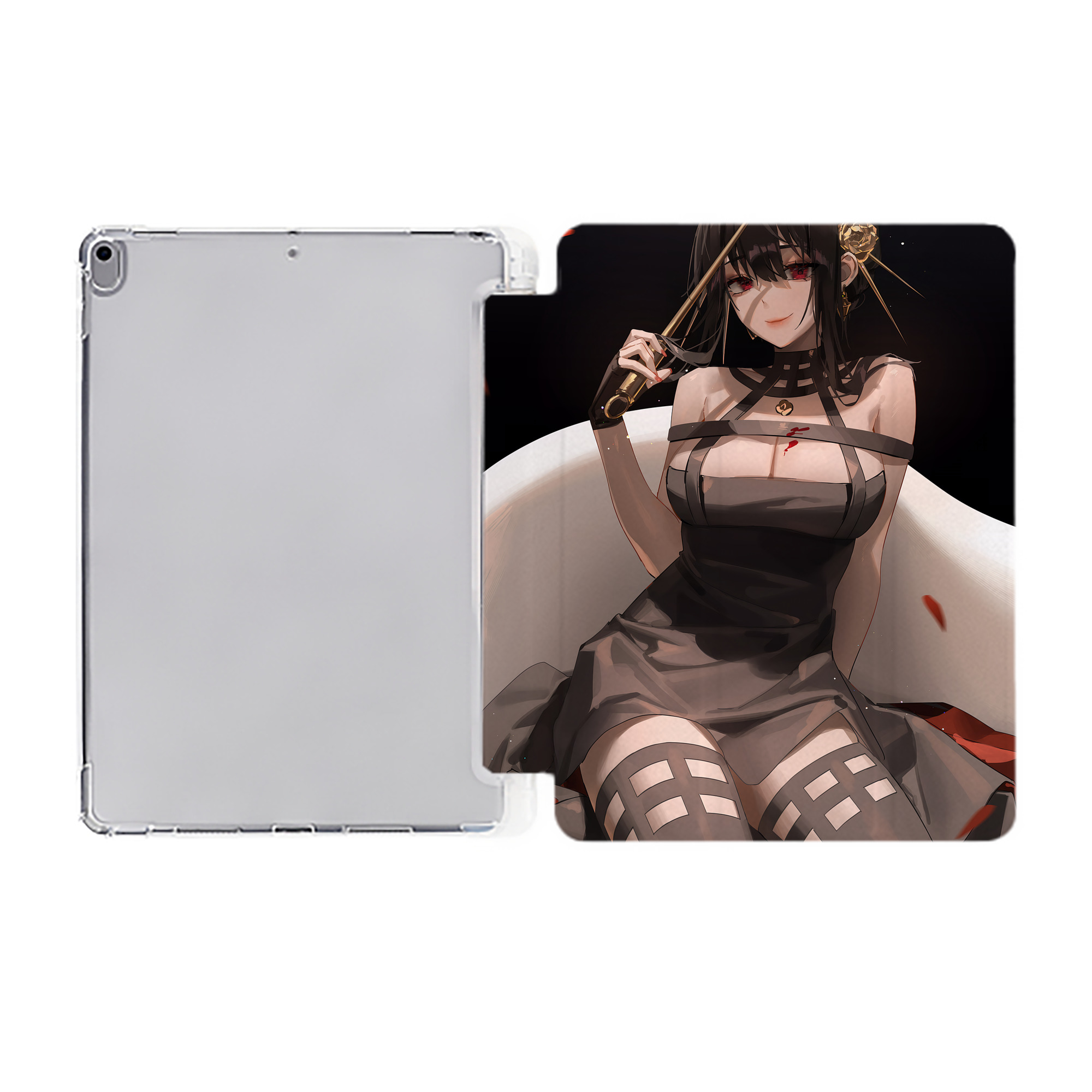 （画像用） SPY×FAMILY间谍家家酒 IPad ケース ペン収納付き 三つ折りスタンド PUレザー×シリコン 対応機種9.5/10.5/10.9インチ